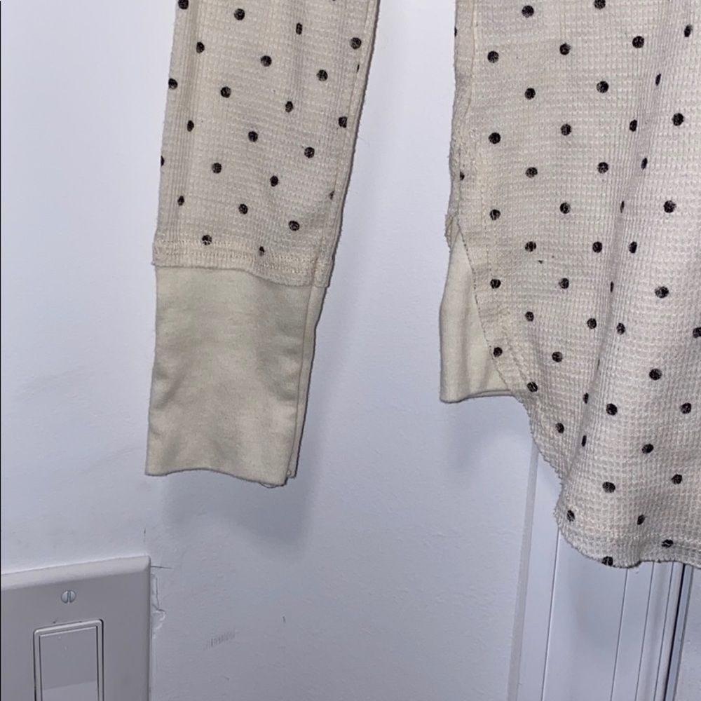 LIKE NEW! Free People Polka Dot Thermal - Picture 9 of 10